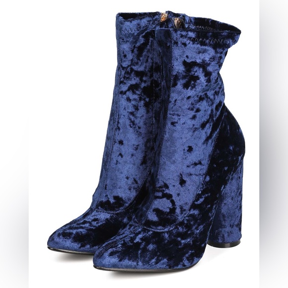 Impo Shoes - Impo Stretch Blue Velvet Boots